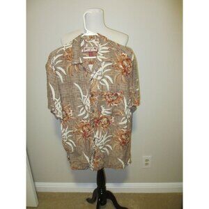 Caribbean Joe Mens Hawaiian Shirt Tropical Floral Print Short Sleeve Button-Down